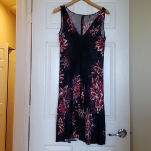 Elie Tahari Sleveless Silk Floral Print Dress